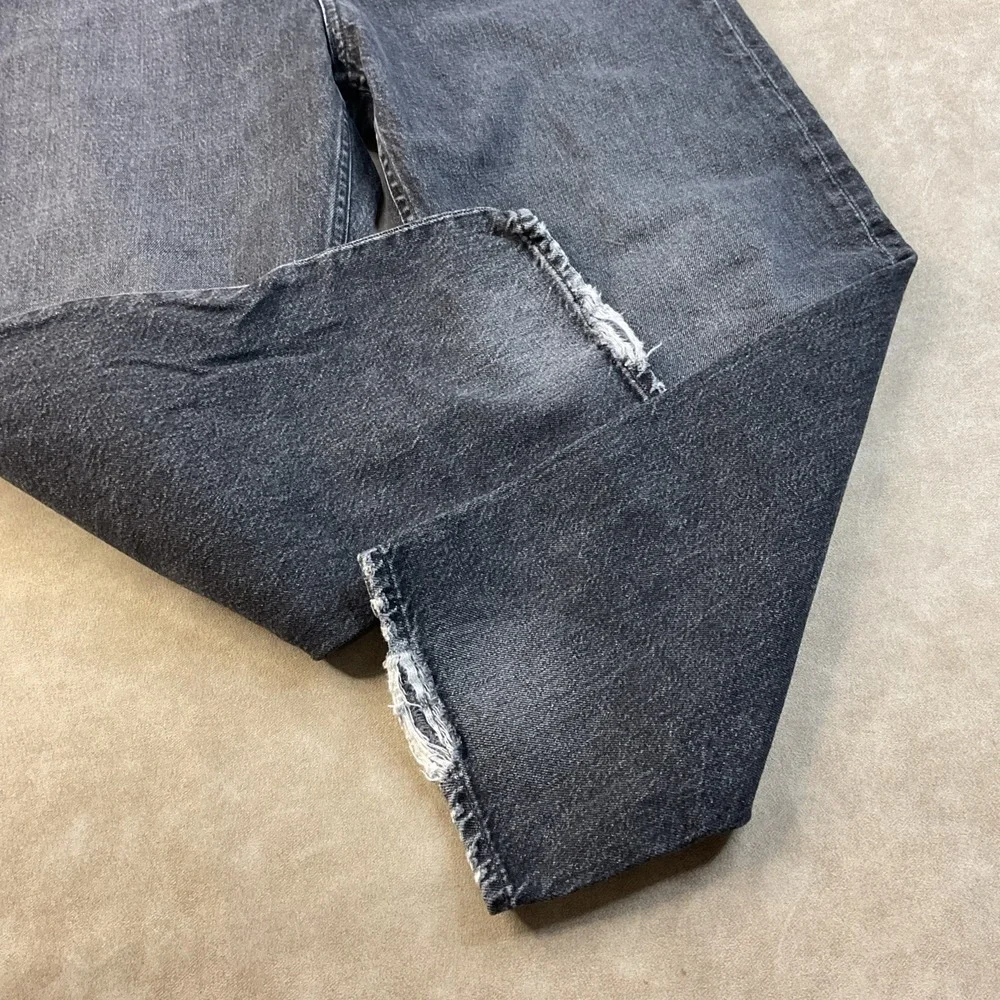 Rag & Bone Jeans 90s High Rise Straight Button Fly Kali Washed Black Women Sz 27